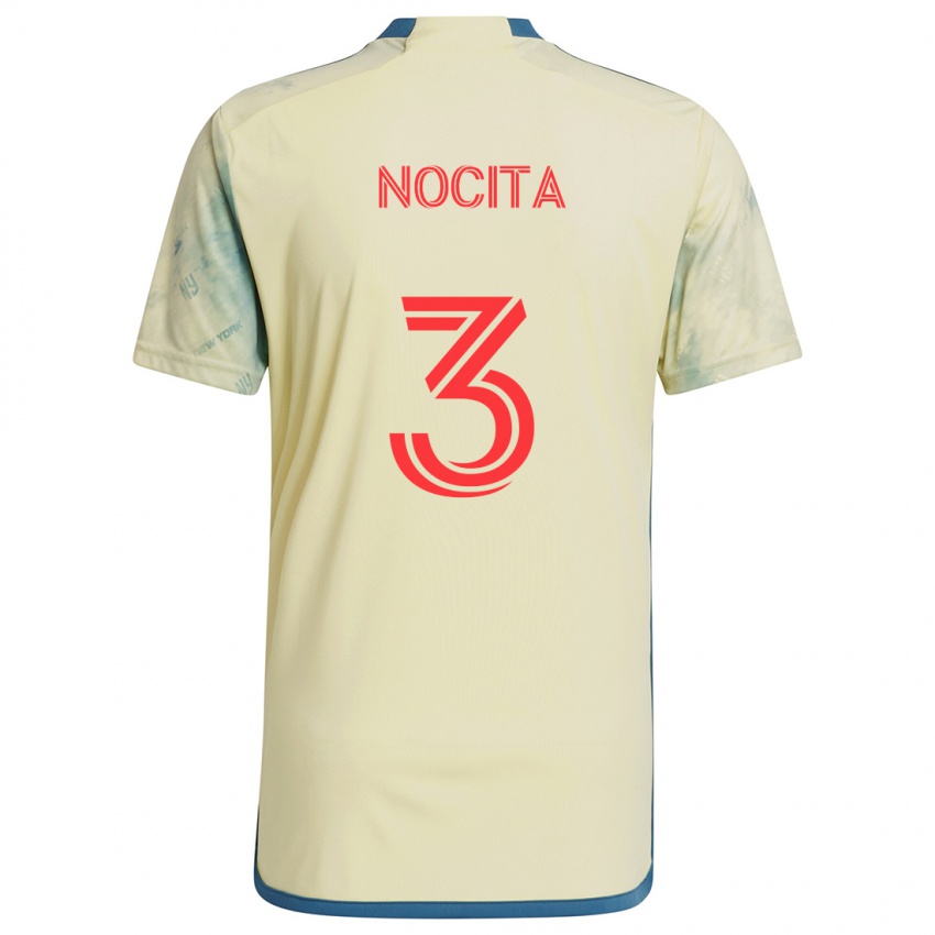 Heren Matthew Nocita #3 Geel Rood Blauw Thuisshirt Thuistenue 2024/25 T-Shirt