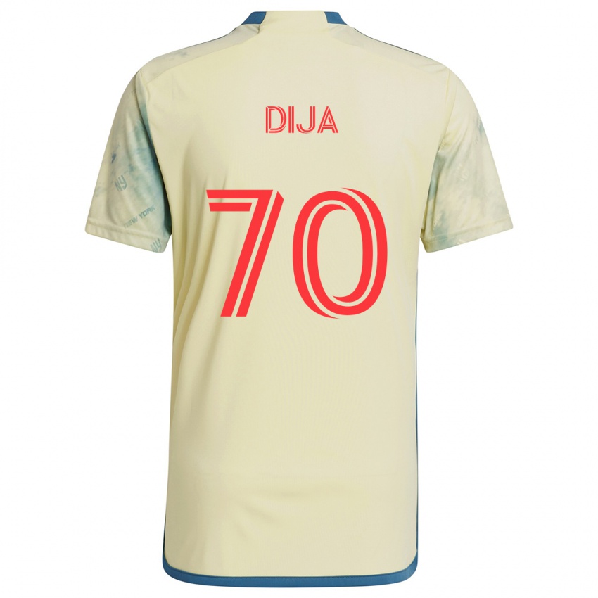 Heren Dija #70 Geel Rood Blauw Thuisshirt Thuistenue 2024/25 T-Shirt