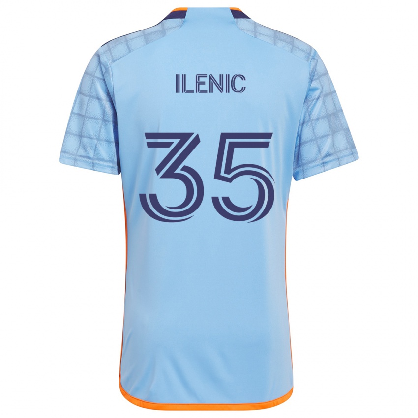 Heren Mitja Ilenic #35 Blauw Oranje Thuisshirt Thuistenue 2024/25 T-Shirt