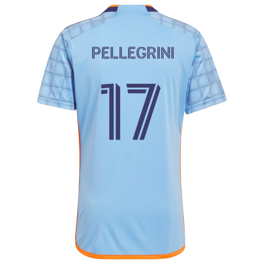 Heren Matías Pellegrini #17 Blauw Oranje Thuisshirt Thuistenue 2024/25 T-Shirt