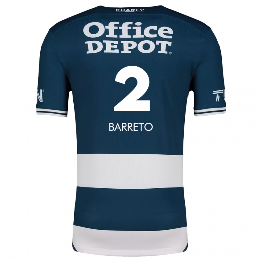 Heren Sergio Barreto #2 Blauw Wit Thuisshirt Thuistenue 2024/25 T-Shirt