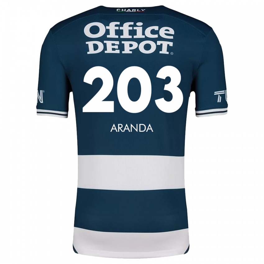 Heren Juan Aranda #203 Blauw Wit Thuisshirt Thuistenue 2024/25 T-Shirt