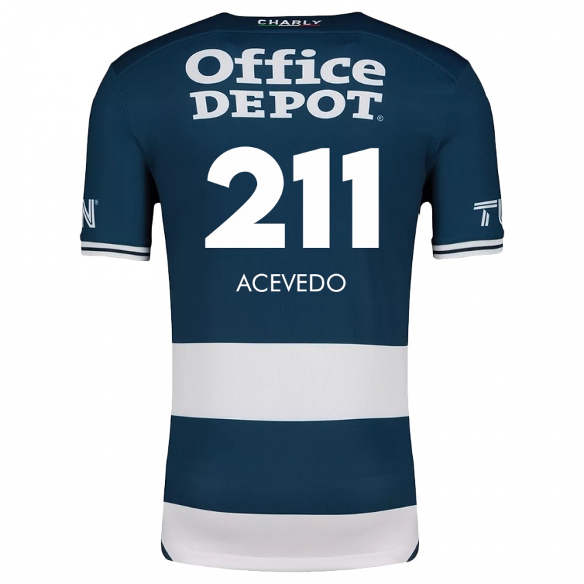 Heren Gerardo Acevedo #211 Blauw Wit Thuisshirt Thuistenue 2024/25 T-Shirt