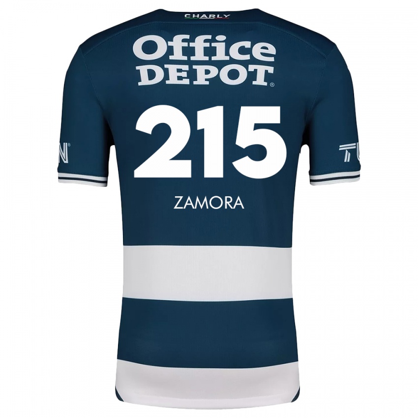 Heren Yahir Zamora #215 Blauw Wit Thuisshirt Thuistenue 2024/25 T-Shirt