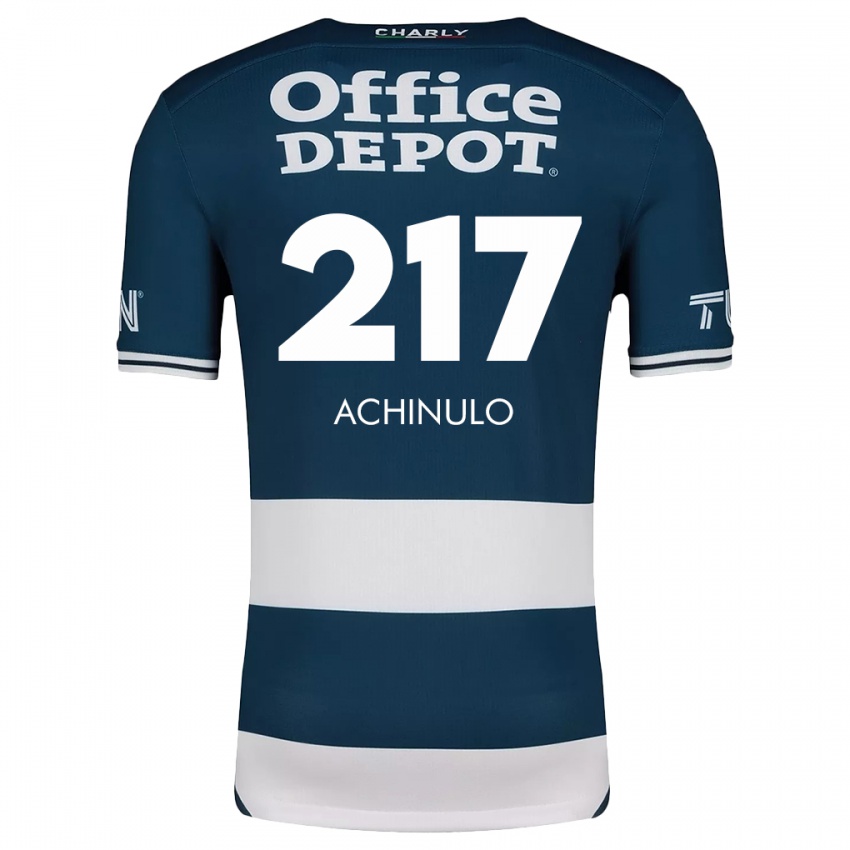 Heren Princewill Achinulo #217 Blauw Wit Thuisshirt Thuistenue 2024/25 T-Shirt