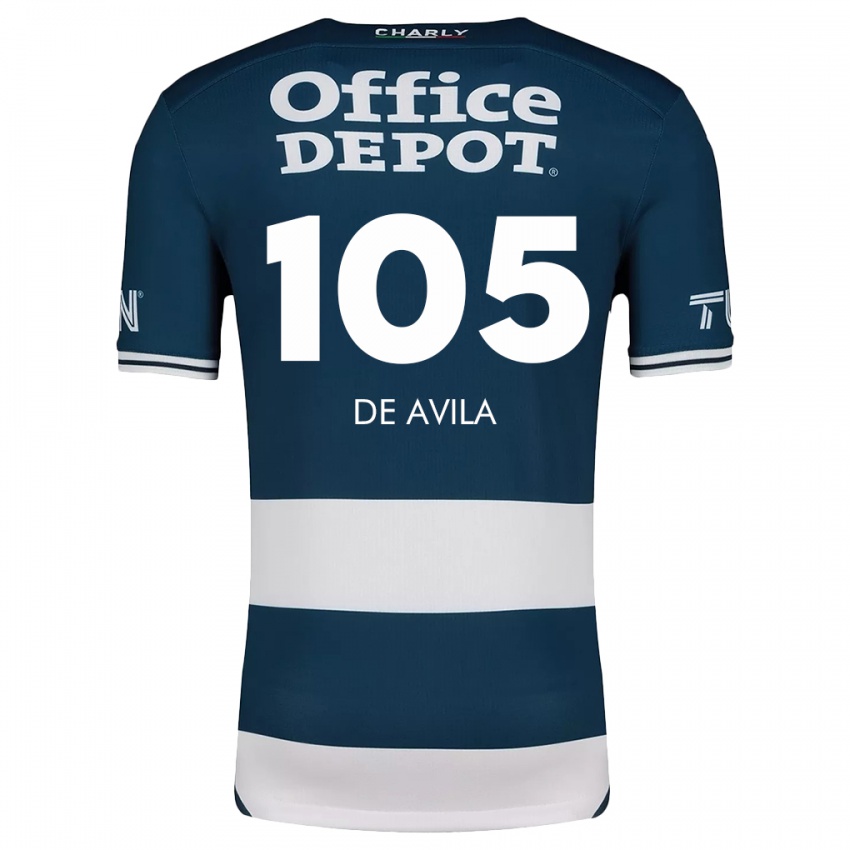 Heren José De Ávila #105 Blauw Wit Thuisshirt Thuistenue 2024/25 T-Shirt