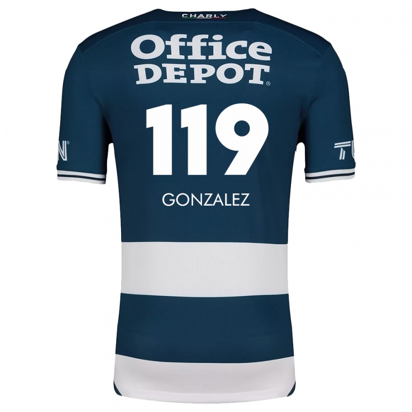 Heren Juan González #119 Blauw Wit Thuisshirt Thuistenue 2024/25 T-Shirt