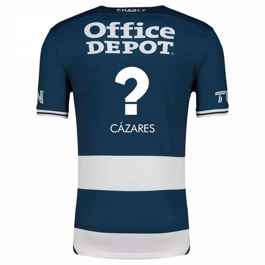 Heren Dimas Cázares #0 Blauw Wit Thuisshirt Thuistenue 2024/25 T-Shirt