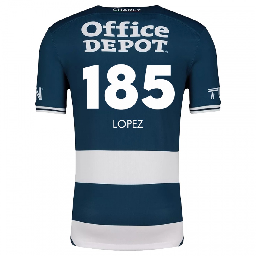 Heren René López #185 Blauw Wit Thuisshirt Thuistenue 2024/25 T-Shirt