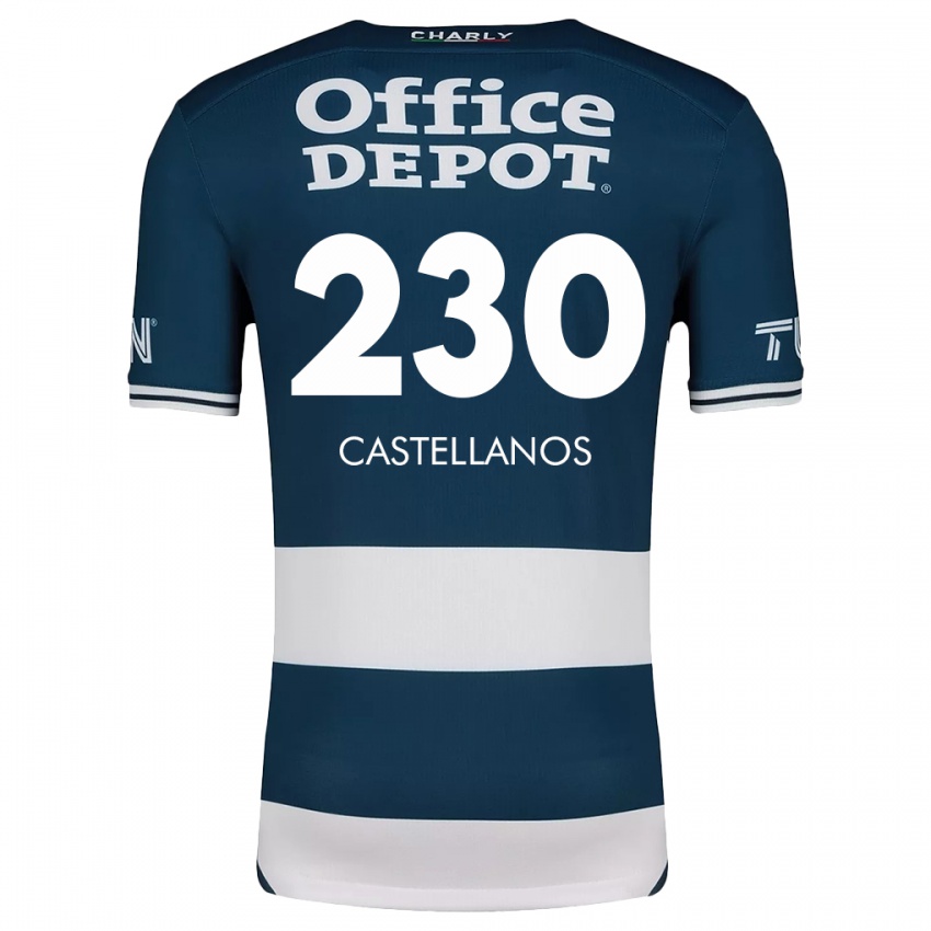 Heren Edson Castellanos #230 Blauw Wit Thuisshirt Thuistenue 2024/25 T-Shirt