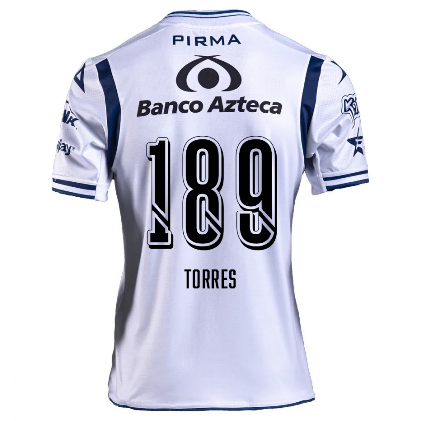 Heren Dylan Torres #189 Wit Marineblauw Thuisshirt Thuistenue 2024/25 T-Shirt