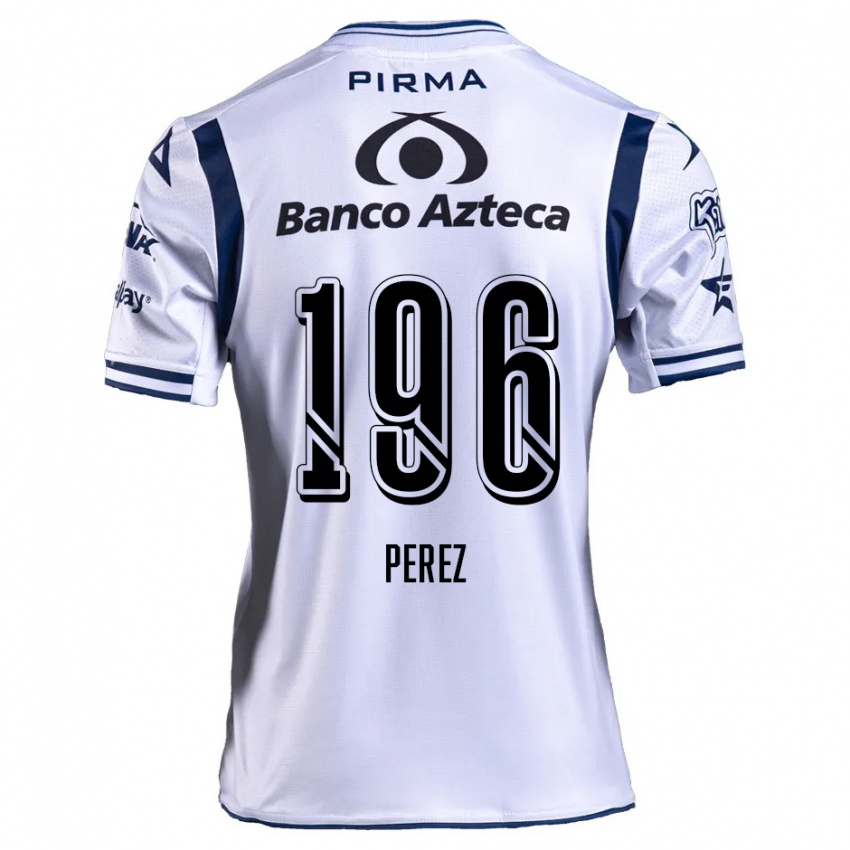 Heren Arez Pérez #196 Wit Marineblauw Thuisshirt Thuistenue 2024/25 T-Shirt