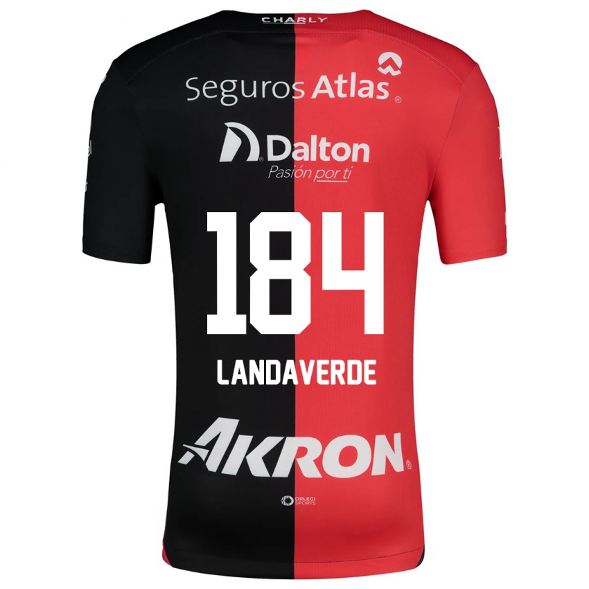 Heren Antero Landaverde #184 Rood Zwart Thuisshirt Thuistenue 2024/25 T-Shirt