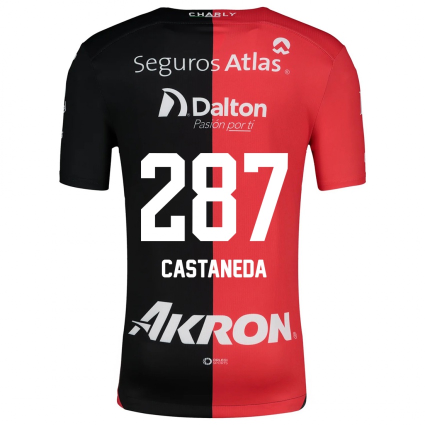 Heren Mariano Castañeda #287 Rood Zwart Thuisshirt Thuistenue 2024/25 T-Shirt