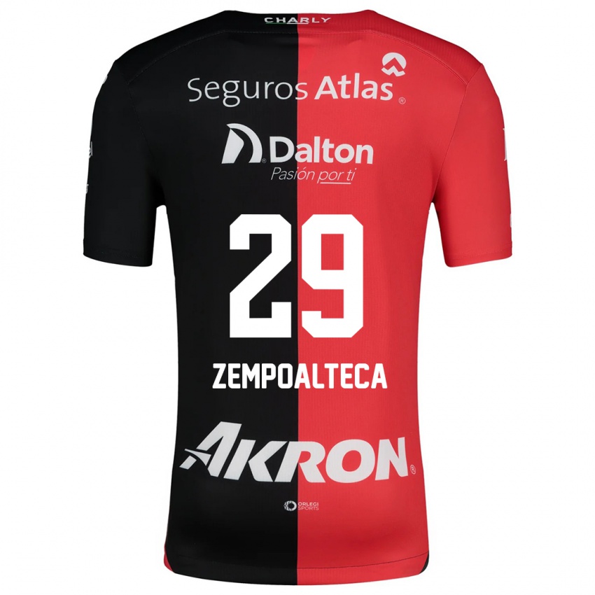 Heren Karla Zempoalteca #29 Rood Zwart Thuisshirt Thuistenue 2024/25 T-Shirt