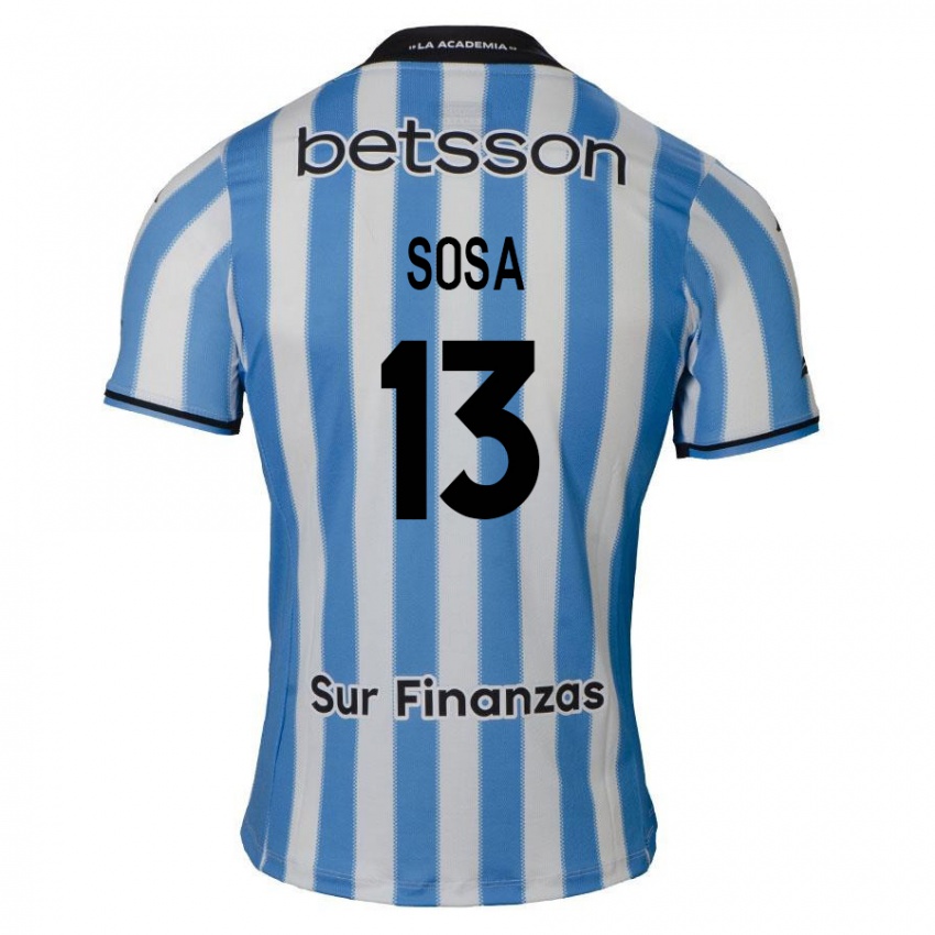 Heren Santiago Sosa #13 Blauw Wit Zwart Thuisshirt Thuistenue 2024/25 T-Shirt