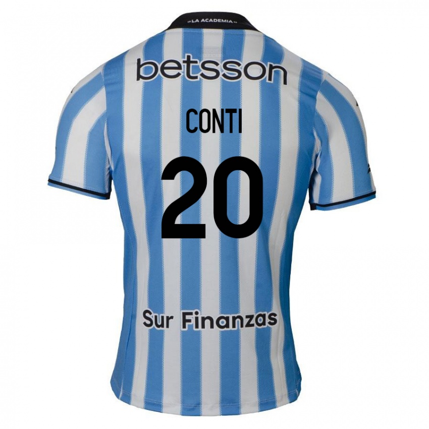 Heren Germán Conti #20 Blauw Wit Zwart Thuisshirt Thuistenue 2024/25 T-Shirt