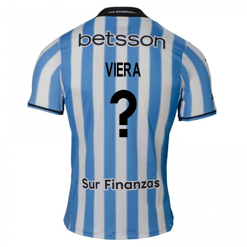 Heren Gastón Viera #0 Blauw Wit Zwart Thuisshirt Thuistenue 2024/25 T-Shirt