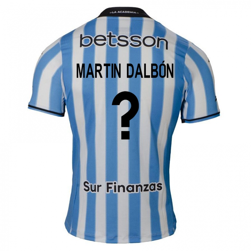 Heren Juan Martin Dalbón #0 Blauw Wit Zwart Thuisshirt Thuistenue 2024/25 T-Shirt