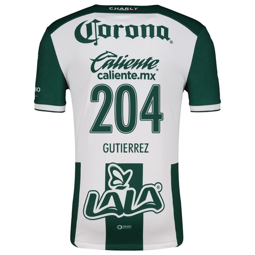 Heren Gabriel Gutiérrez #204 Groen Wit Thuisshirt Thuistenue 2024/25 T-Shirt