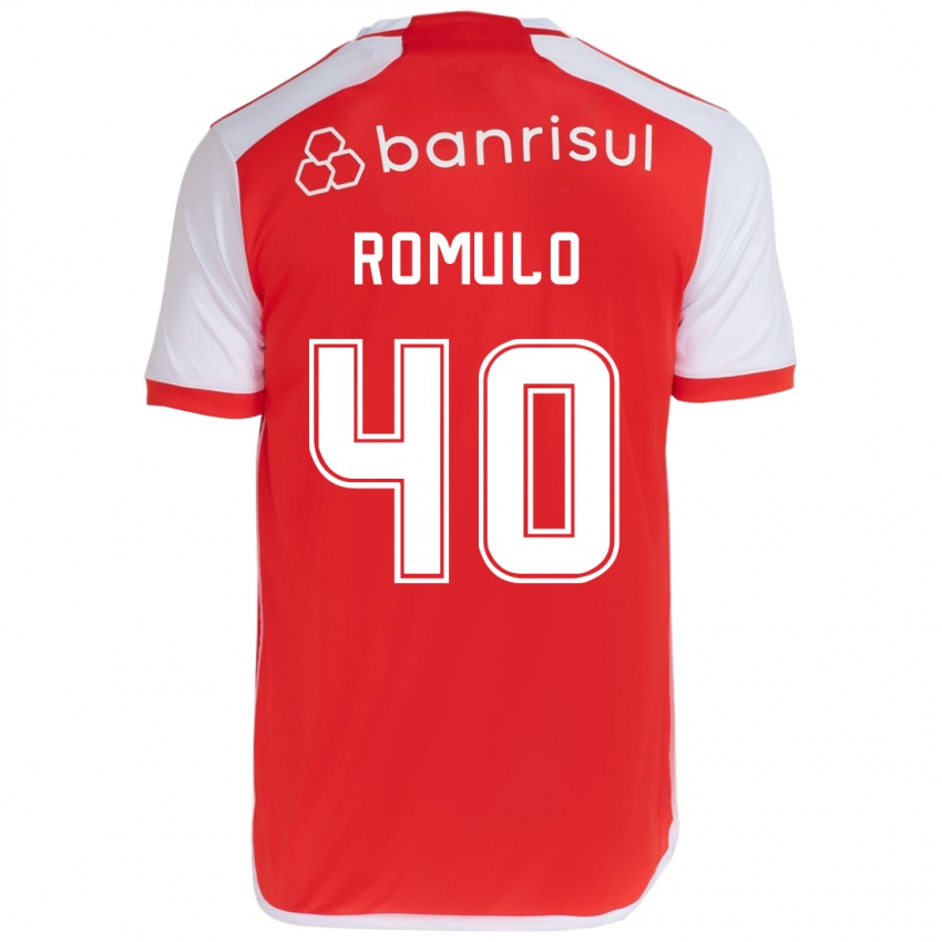 Heren Rômulo #40 Rood Wit Thuisshirt Thuistenue 2024/25 T-Shirt