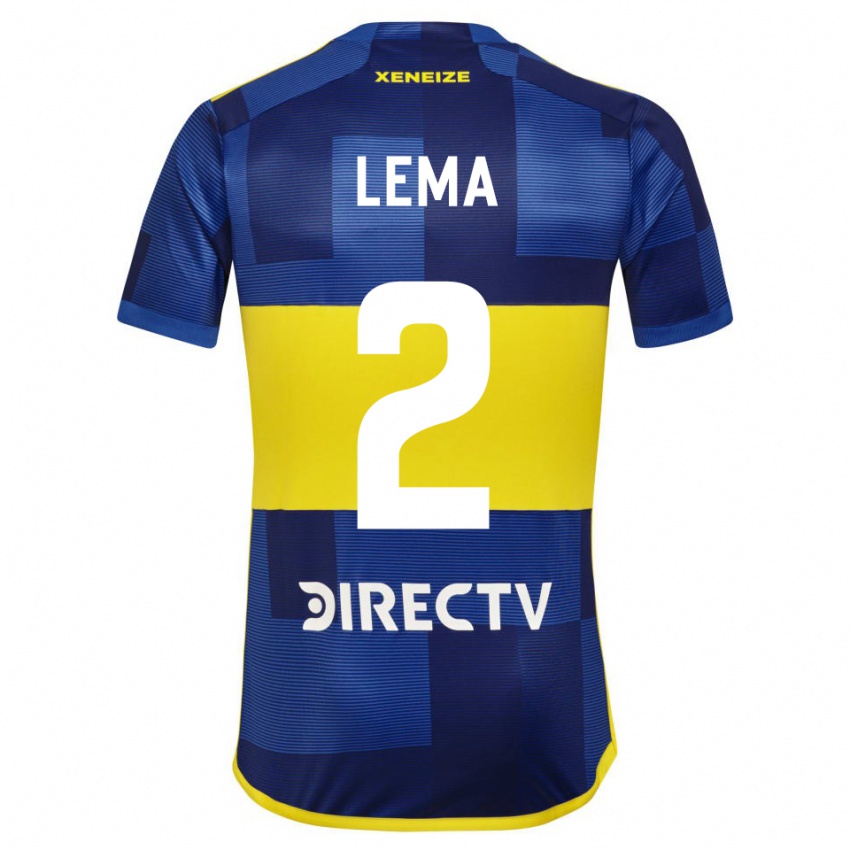 Heren Cristian Lema #2 Blauw Geel Thuisshirt Thuistenue 2024/25 T-Shirt