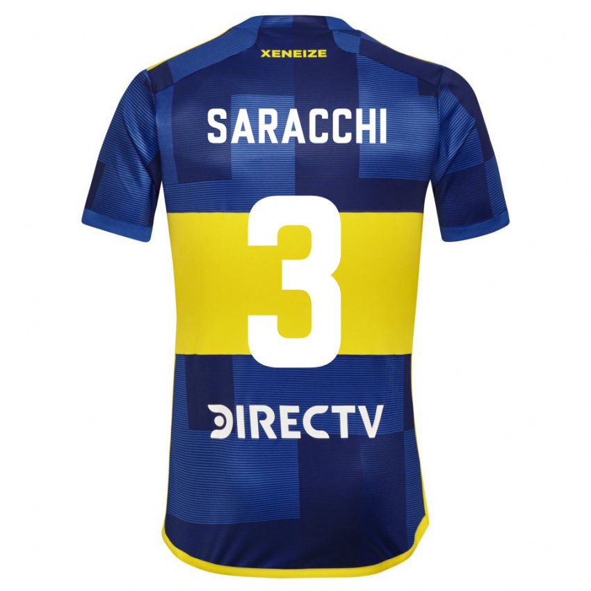 Heren Marcelo Saracchi #3 Blauw Geel Thuisshirt Thuistenue 2024/25 T-Shirt