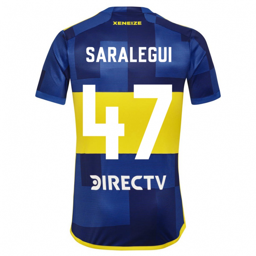 Heren Jabes Saralegui #47 Blauw Geel Thuisshirt Thuistenue 2024/25 T-Shirt