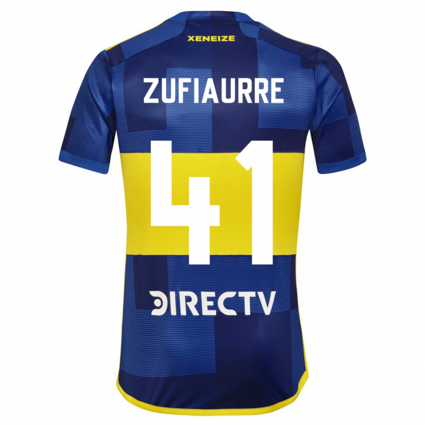 Heren Iker Zufiaurre #41 Blauw Geel Thuisshirt Thuistenue 2024/25 T-Shirt