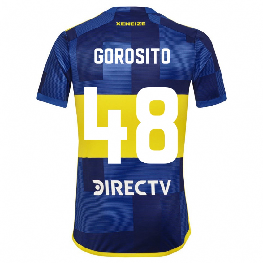 Heren Dylan Gorosito #48 Blauw Geel Thuisshirt Thuistenue 2024/25 T-Shirt