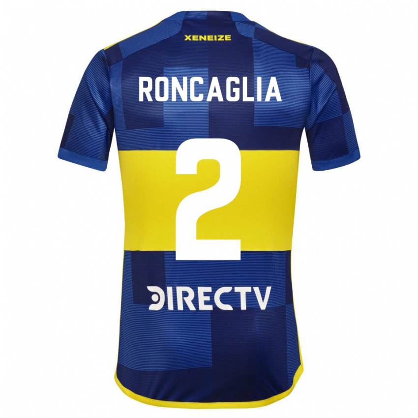 Heren Facundo Roncaglia #2 Blauw Geel Thuisshirt Thuistenue 2024/25 T-Shirt