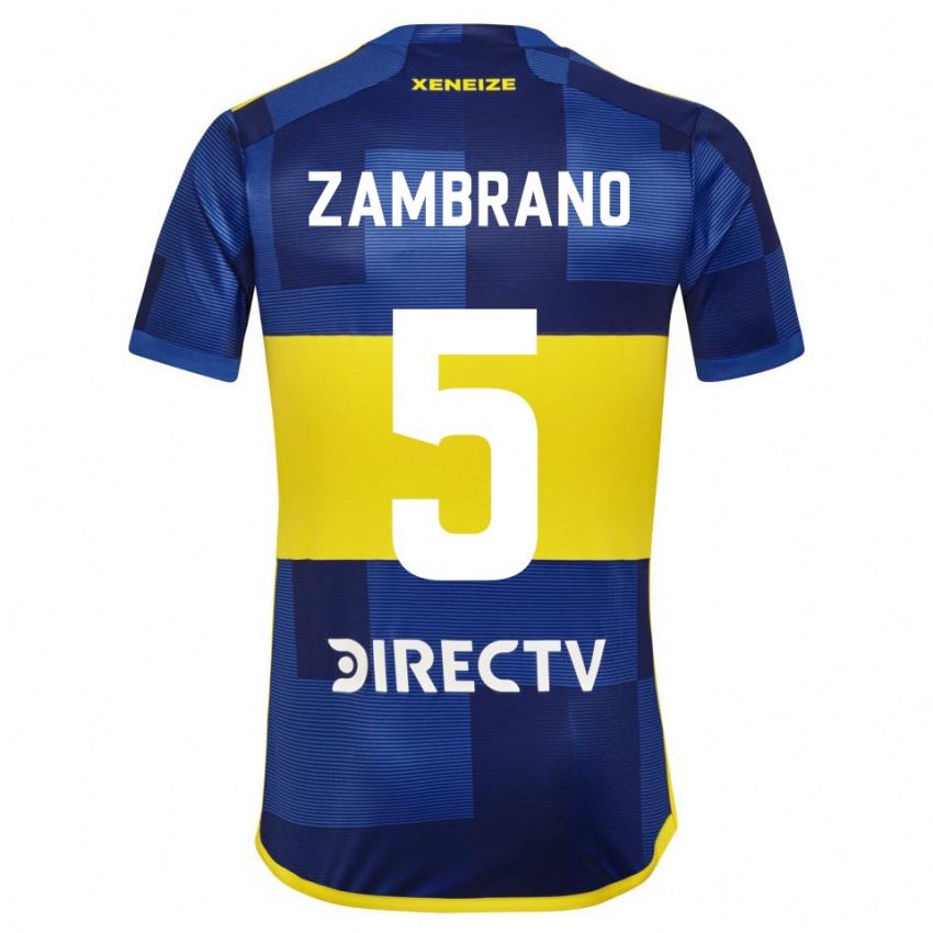 Heren Carlos Zambrano #5 Blauw Geel Thuisshirt Thuistenue 2024/25 T-Shirt