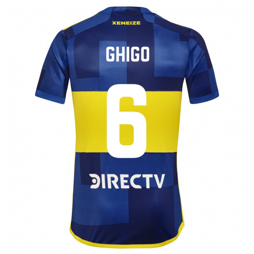 Heren Cecilia Ghigo #6 Blauw Geel Thuisshirt Thuistenue 2024/25 T-Shirt