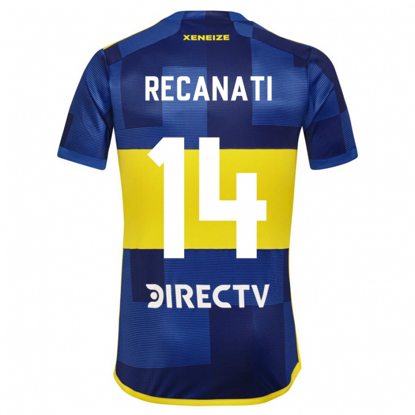 Heren Bianca Recanati #14 Blauw Geel Thuisshirt Thuistenue 2024/25 T-Shirt