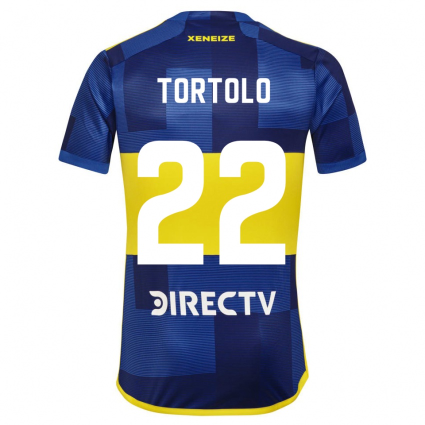 Heren Dulce Tortolo #22 Blauw Geel Thuisshirt Thuistenue 2024/25 T-Shirt