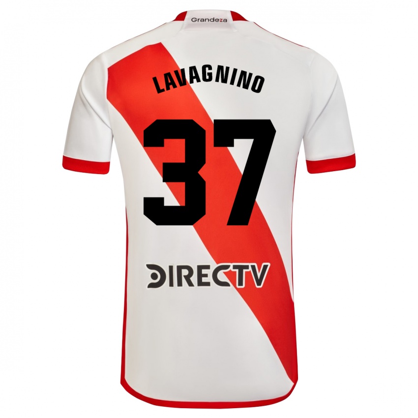 Heren Lucas Lavagnino #37 Wit Rood Thuisshirt Thuistenue 2024/25 T-Shirt