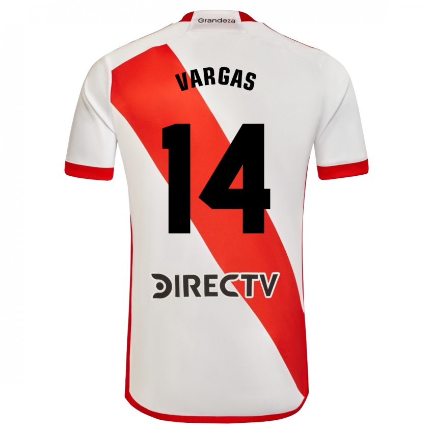 Heren Agustina Vargas #14 Wit Rood Thuisshirt Thuistenue 2024/25 T-Shirt