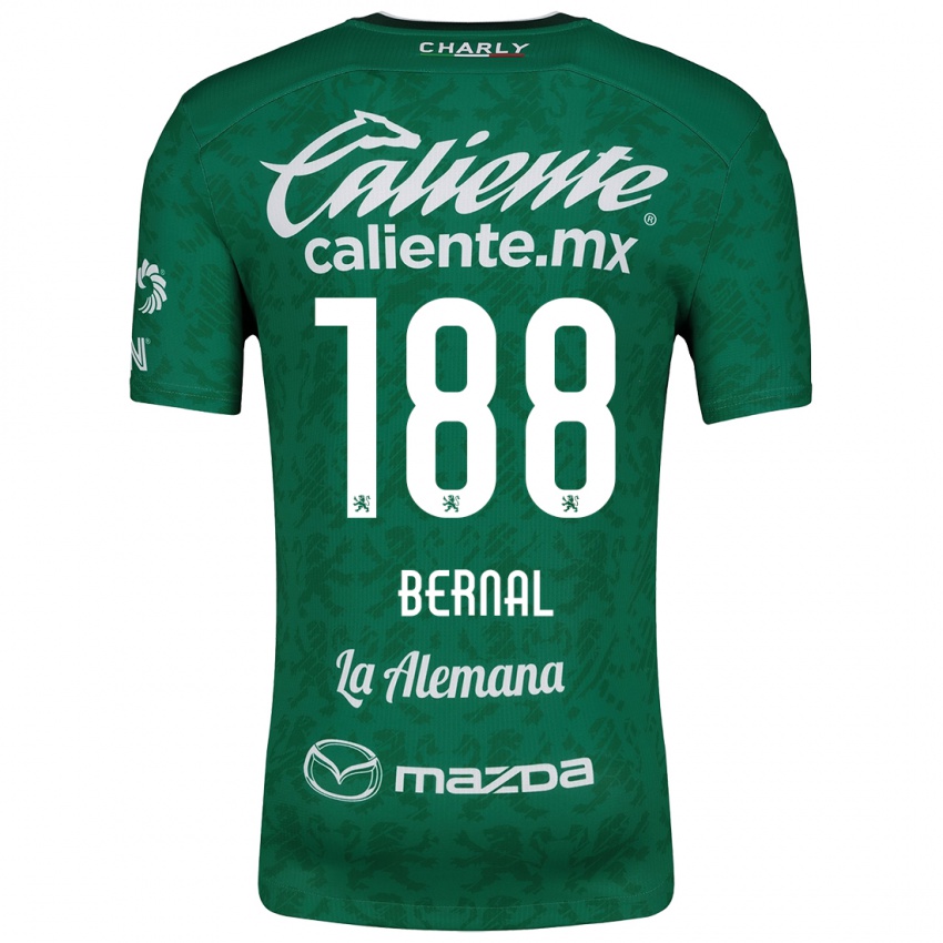 Heren Juan Bernal #188 Groen Wit Thuisshirt Thuistenue 2024/25 T-Shirt