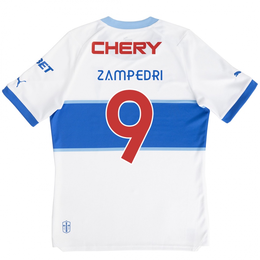 Heren Fernando Zampedri #9 Wit Blauw Thuisshirt Thuistenue 2024/25 T-Shirt