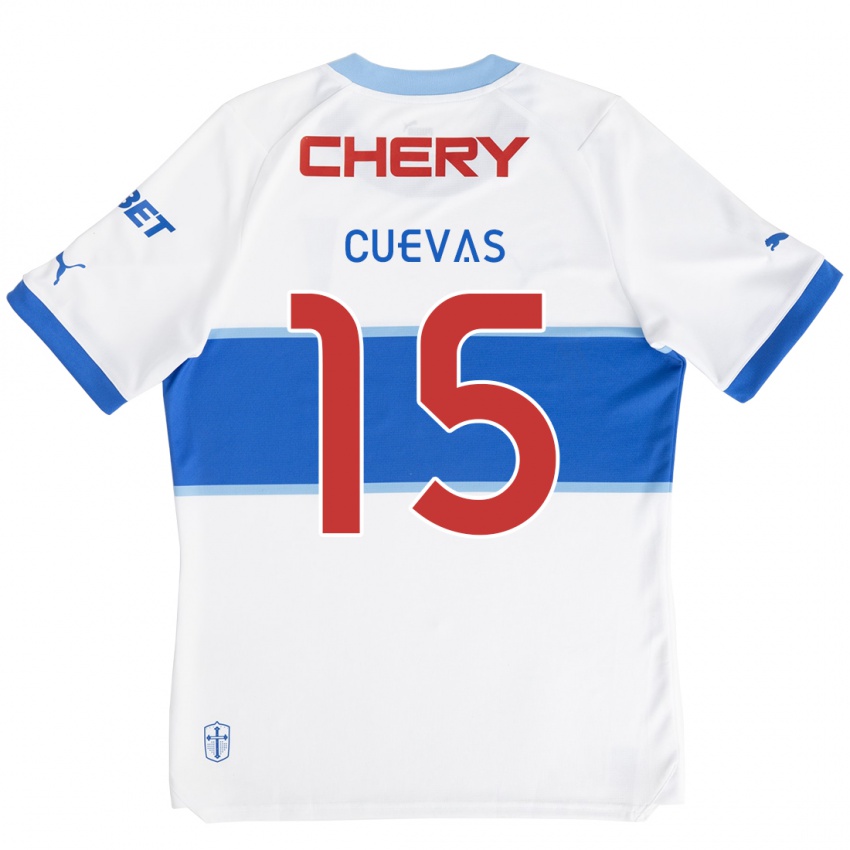 Heren Cristian Cuevas #15 Wit Blauw Thuisshirt Thuistenue 2024/25 T-Shirt