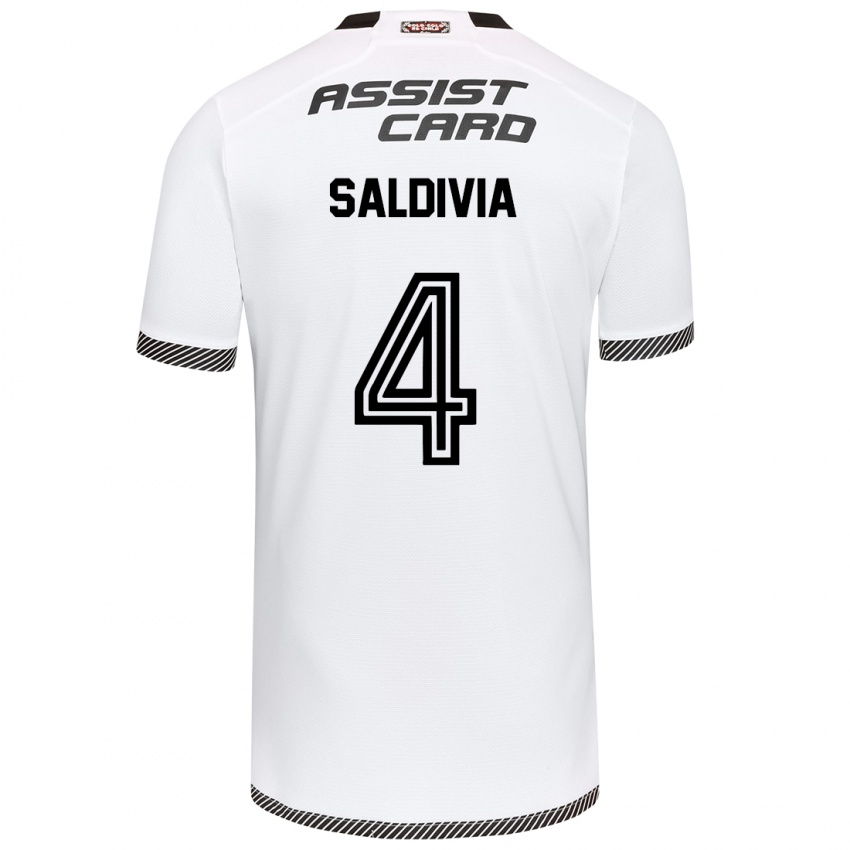 Heren Alan Saldivia #4 Wit Zwart Thuisshirt Thuistenue 2024/25 T-Shirt