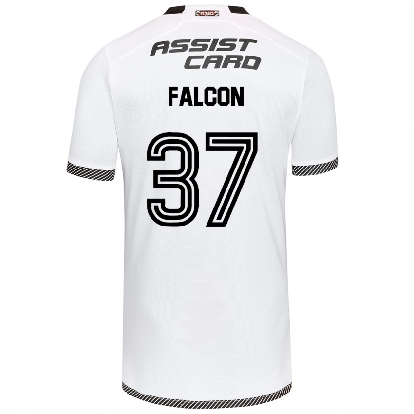 Heren Maximiliano Falcón #37 Wit Zwart Thuisshirt Thuistenue 2024/25 T-Shirt