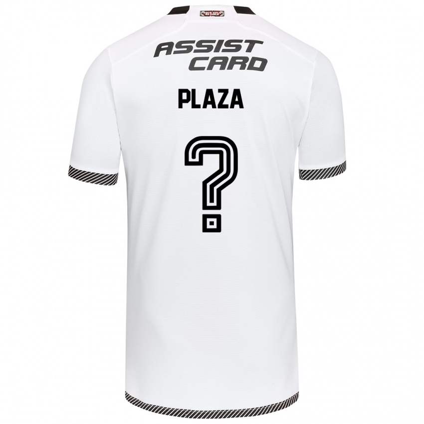 Heren Diego Plaza #0 Wit Zwart Thuisshirt Thuistenue 2024/25 T-Shirt