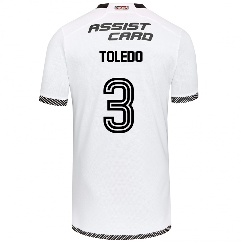 Heren Miguel Toledo #3 Wit Zwart Thuisshirt Thuistenue 2024/25 T-Shirt