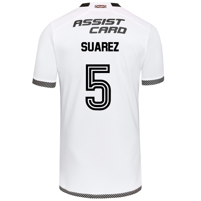 Heren Nicolás Suarez #5 Wit Zwart Thuisshirt Thuistenue 2024/25 T-Shirt