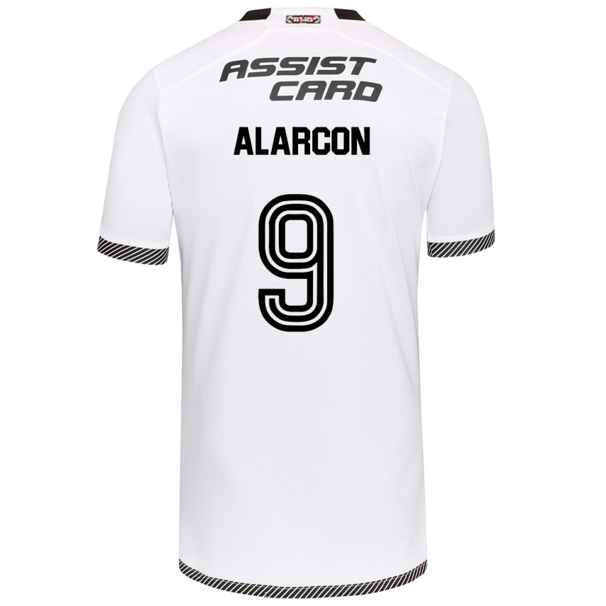 Heren Cristian Alarcón #9 Wit Zwart Thuisshirt Thuistenue 2024/25 T-Shirt