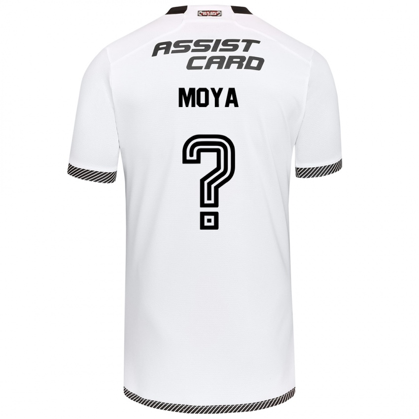 Heren Matías Moya #0 Wit Zwart Thuisshirt Thuistenue 2024/25 T-Shirt