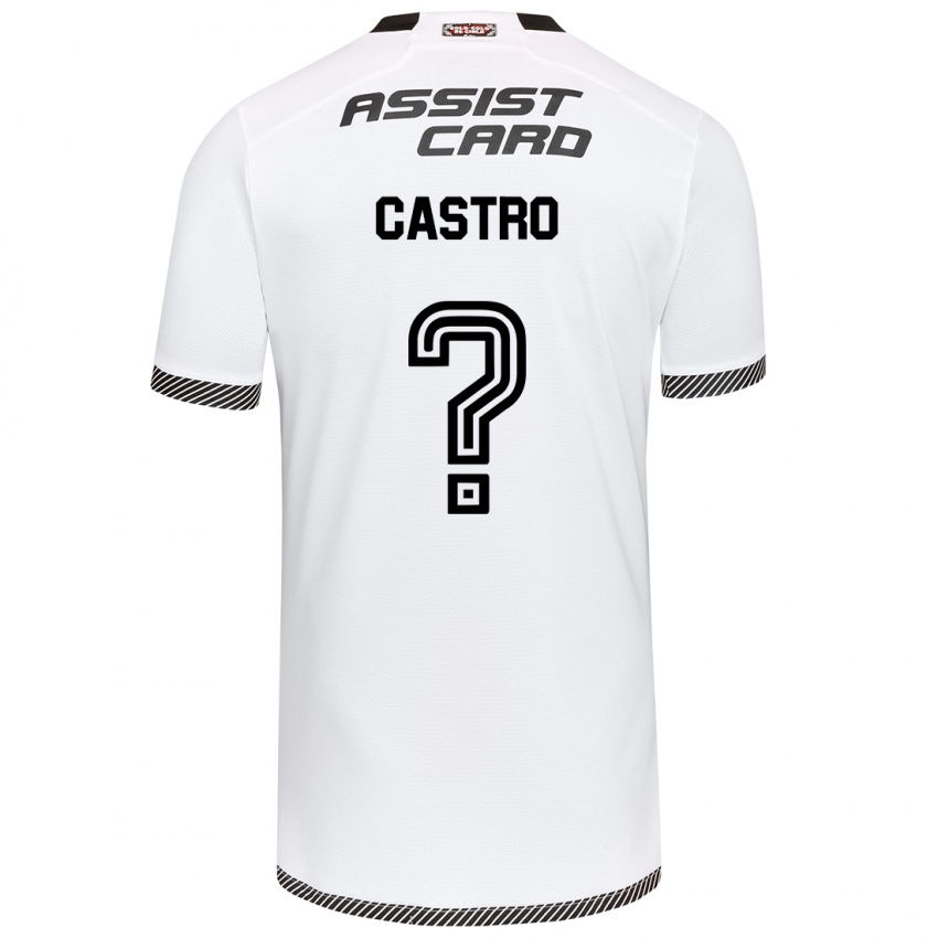 Heren Benjamín Castro #0 Wit Zwart Thuisshirt Thuistenue 2024/25 T-Shirt