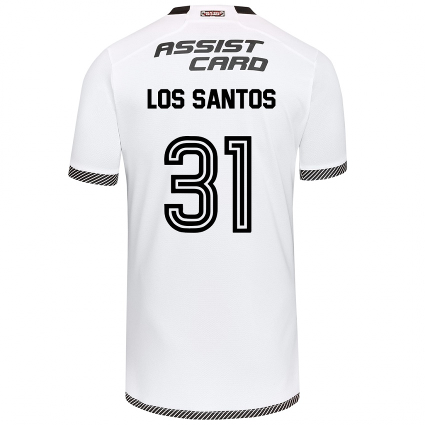 Heren Matías De Los Santos #31 Wit Zwart Thuisshirt Thuistenue 2024/25 T-Shirt