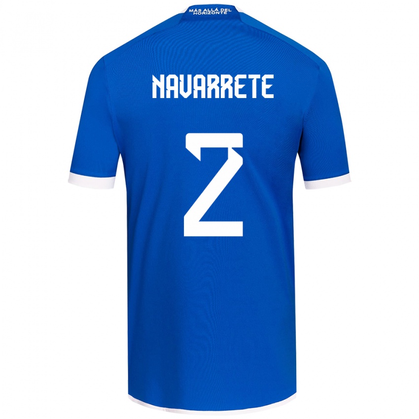 Heren Daniel Navarrete #2 Blauw Wit Thuisshirt Thuistenue 2024/25 T-Shirt